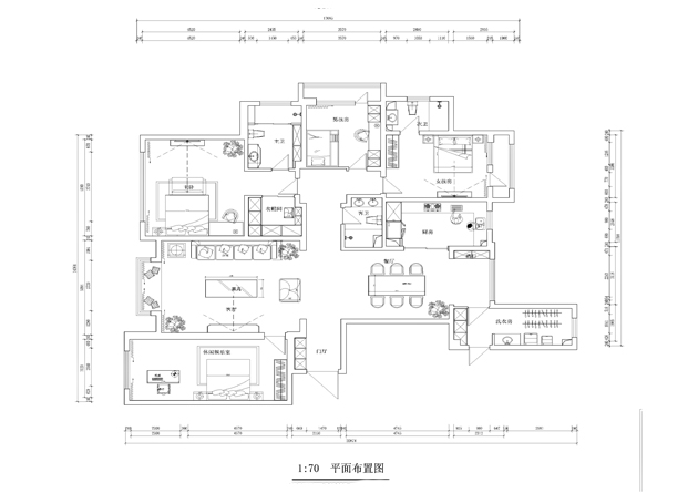 新源燕府-280㎡新中式风格-郑州业之峰装饰