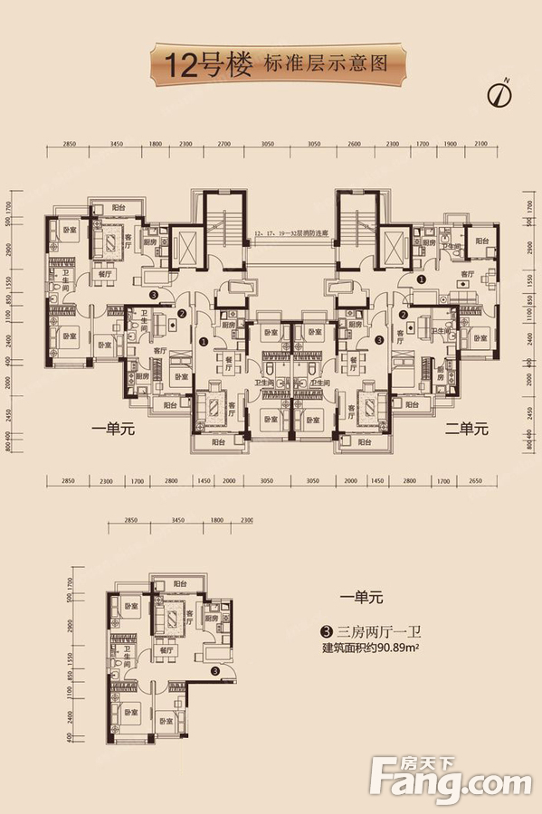 小区的单元楼号是怎么分的